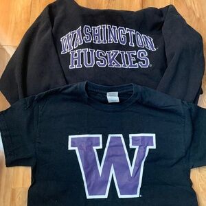 University of Washington hoodie and t shirt